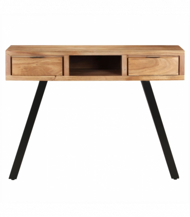 vidaXL Desk 107x45x79 cm Solid Acacia Wood with Live Edges