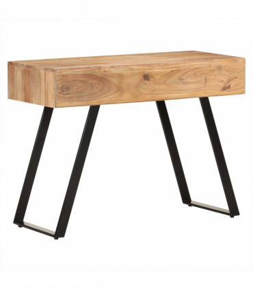 vidaXL Desk 107x45x79 cm Solid Acacia Wood with Live Edges