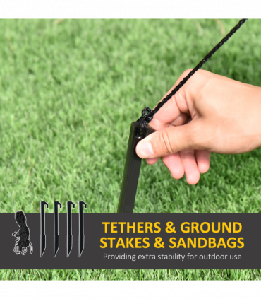 HOMCOM 7ft Christmas Inflatable Santa Claus from Chimney with LED Lights