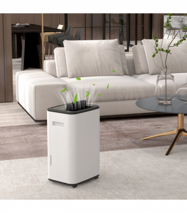HOMCOM 20L/Day 6L Dehumidifier, Portable Quiet Air Dehumidifier for Laundry