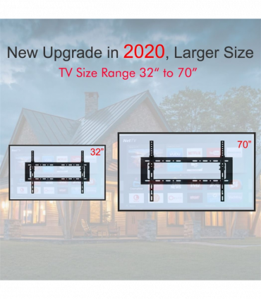32-70" Wall Mount Bracket TV Stand TMW798 with Spirit Level