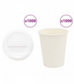vidaXL Paper Coffee Cups with Lids 1000 pcs 8oz 200ml