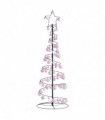vidaXL Christmas Tree Light Cone with Baubles 100 LEDs Warm White 150 cm
