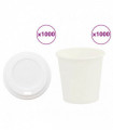 vidaXL Paper Coffee Cups with Lids 1000 pcs 4oz 100ml