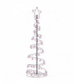 vidaXL Christmas Tree Light Cone with Baubles 120 LEDs Warm White 180 cm