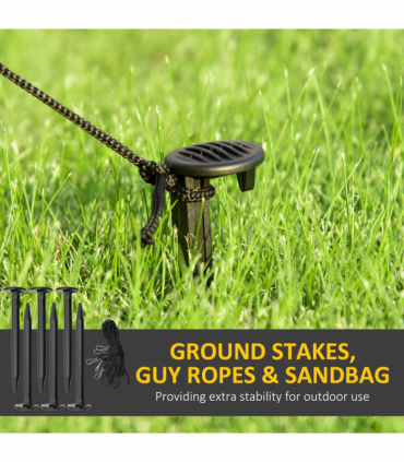 Outsunny 10ft Inflatable Snowman w/ Black Hat, Green Scarf for Garden Yard