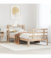 vidaXL Bed Frame with Headboard without Mattress 100x200 cm