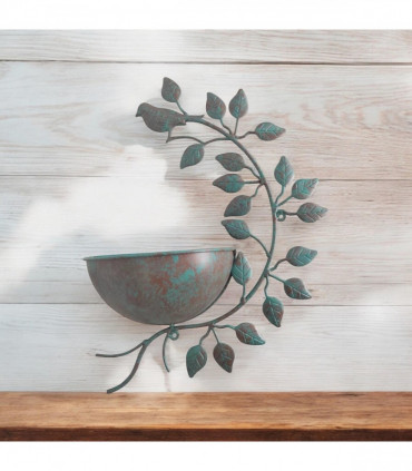 42CM GREEN METAL GARDEN PLANTER