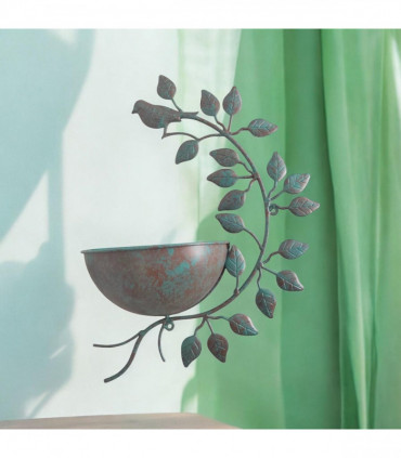 42CM GREEN METAL GARDEN PLANTER