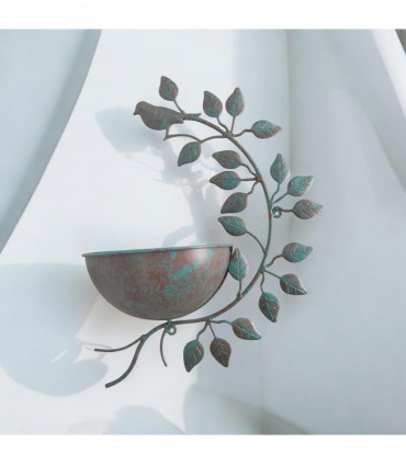 42CM GREEN METAL GARDEN PLANTER