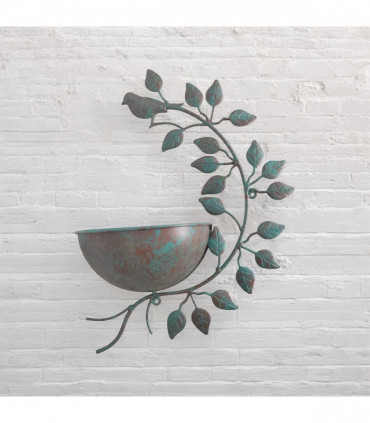 42CM GREEN METAL GARDEN PLANTER