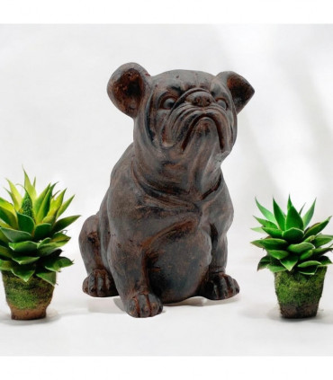 30X33CM SITTING DOG GARDEN STATUE