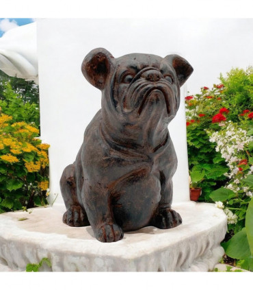 30X33CM SITTING DOG GARDEN STATUE