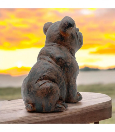 30X33CM SITTING DOG GARDEN STATUE