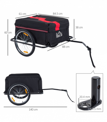 Elite Two-Wheel Bicycle Large Cargo Wagon Trailer with Folding Storage