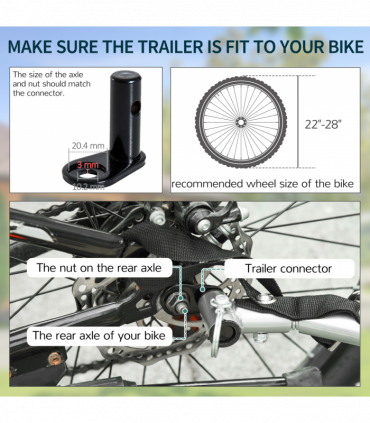 Elite Two-Wheel Bicycle Large Cargo Wagon Trailer with Folding Storage