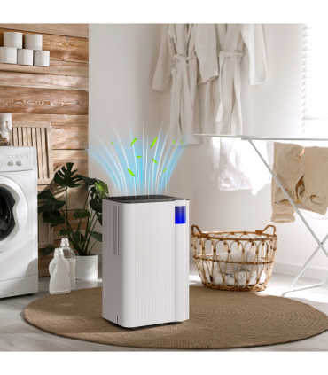 HOMCOM 12L Dehumidifier with Filter, Auto Defrost, Children Lock, for Home