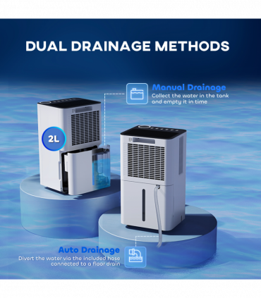 HOMCOM 12L Dehumidifier with Filter, Auto Defrost, Children Lock, for Home