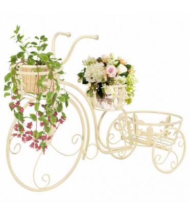 Plant Stand Bicycle Shape Vintage Style Metal