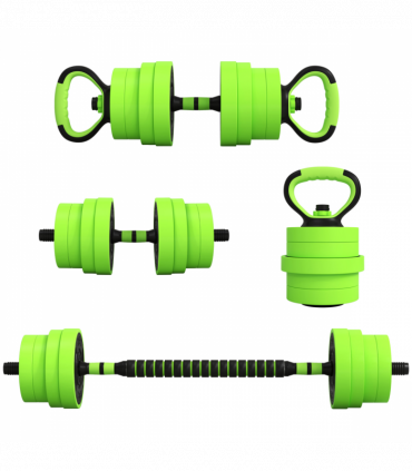 SPORTNOW Weight Dumbbells Set, Barbell, Kettlebell, Push Up Stand, 30kg