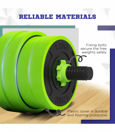 SPORTNOW Weight Dumbbells Set, Barbell, Kettlebell, Push Up Stand, 30kg