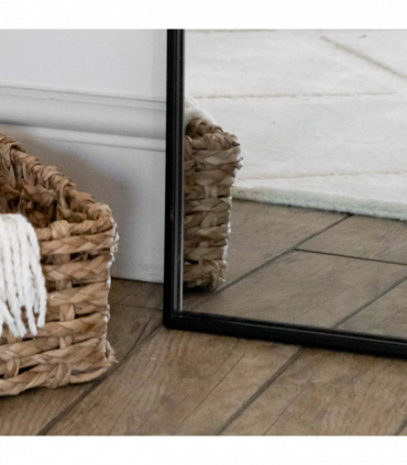 Yōko - Full Length Black Metal Gentle Arch Mirror - 180cm x 90cm