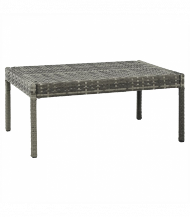 vidaXL 3 Piece Garden Lounge Set with Cushions Poly Rattan Grey