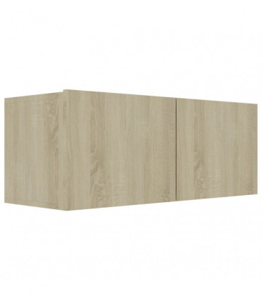 vidaXL 4 Piece TV Cabinet Set Sonoma Oak Engineered Wood