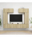 vidaXL 6 Piece TV Cabinet Set Sonoma Oak Engineered Wood