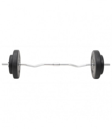 vidaXL Barbell and Dumbbell with Plates 60 kg