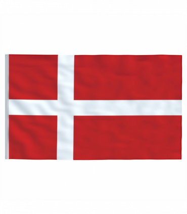 vidaXL Denmark Flag and Pole 6.23 m Aluminium