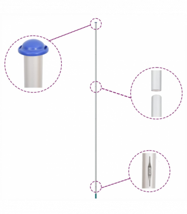 vidaXL Denmark Flag and Pole 6.23 m Aluminium
