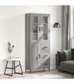 vidaXL Highboard Grey Sonoma 69.5x34x180 cm Engineered Wood