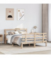 vidaXL Bed Frame with Headboard without Mattress 140x190 cm