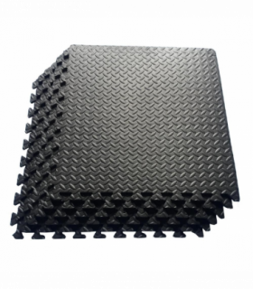 1 Pack LEAF Pattern Foam Mat 60X60- BLACK
