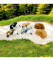 17CM SLEEPING PUPPIES-6 ASST COLOUR