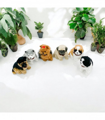 18CM SITTING PUPPIES-6 ASST COLOUR