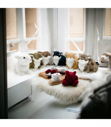 20CM STANDING RABBITS-6 ASST COLOUR