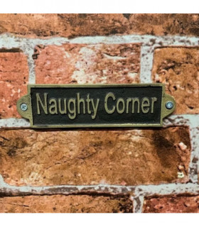 NAUGHTY CORNER- METAL SIGN