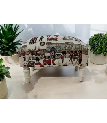 LONDON FABRIC FOOTSTOOL WITH DRAWER