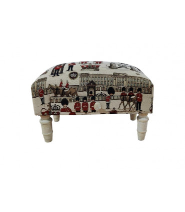 LONDON FABRIC FOOTSTOOL WITH DRAWER