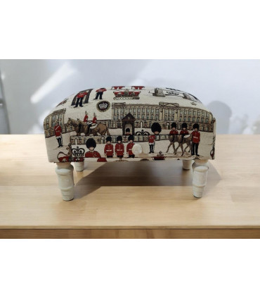 LONDON FABRIC FOOTSTOOL WITH DRAWER