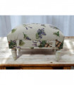 LAVENDER FABRIC FOOTSTOOL WITH DRAWER