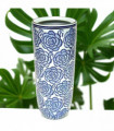 18" UMBRELLA STAND - Blue Flowers