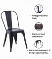 85CM BLACK METAL DINING CHAIR