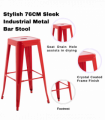 76CM RED METAL BAR STOOL