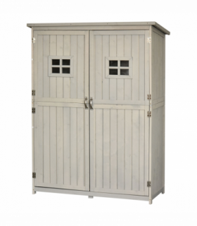 Wooden Outdoor Garden Shed 127.5L x 50W x 164H cm Grey