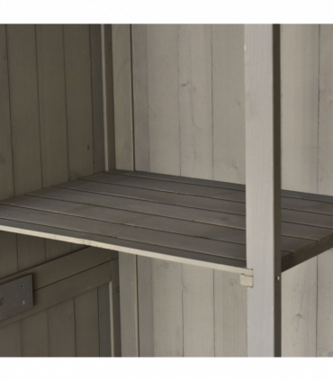 Wooden Outdoor Garden Shed 127.5L x 50W x 164H cm Grey