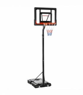 2.1-2.6m Basketball Hoop and Stand with Weighted Base, Portable on Wheels