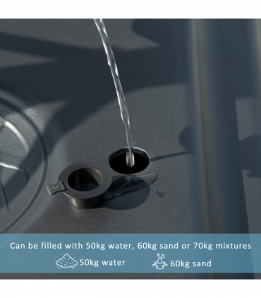 2.1-2.6m Basketball Hoop and Stand with Weighted Base, Portable on Wheels